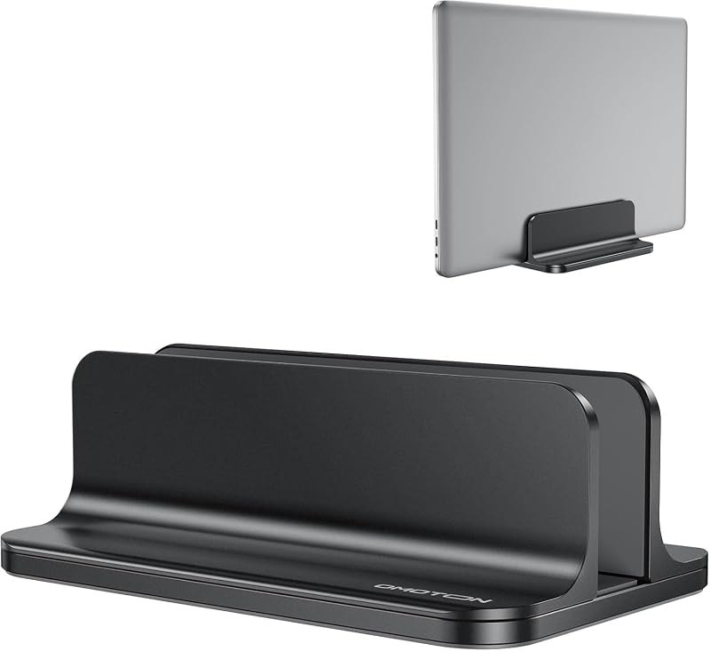 OMOTON Vertical Laptop Stand Holder, Adjustable Dock for MacBook, Black — computing laptop stand for computing laptop