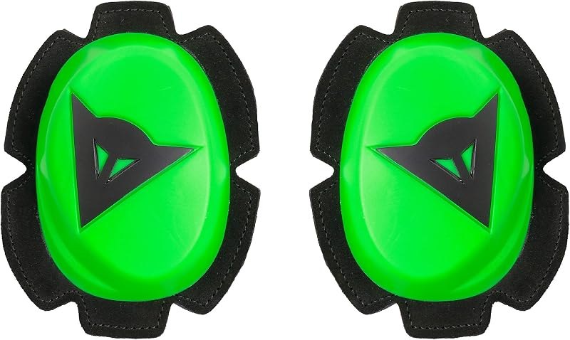 Dainese Motorcycle Knee Slider, Neon Green/Black, One Size — motorcycle knee sliders for motorcycle knee sliders