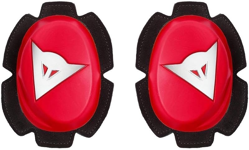 Dainese Motorcycle Knee Slider, Red/White, Size N — motorcycle knee sliders for motorcycle knee sliders