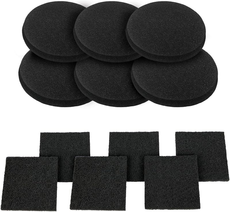 12 Pieces Counter Top Activated Carbon Compost Bin Filters - Extra Thick Indoor Pail Replacement Charcoal Caddy