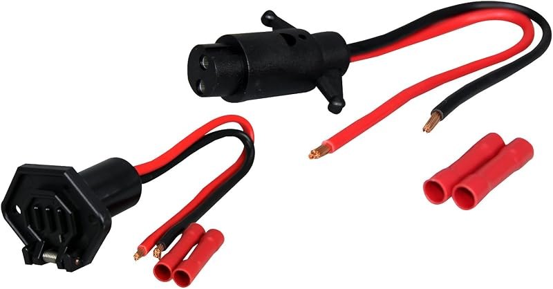 Pactrade Marine Boat Trolling Motor Plug & Socket Set 2-Wire 8 Gauage 12V