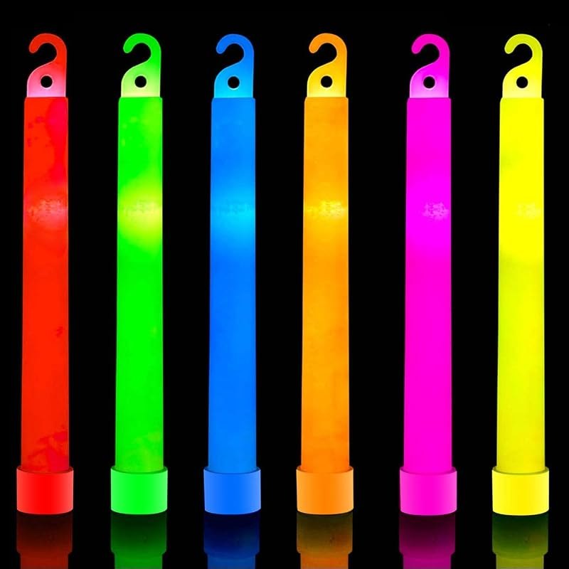 32 PCS Ultra Bright 6 Inch Glow Sticks - Emergency Bright Chem Glow Sticks with 12 Hour Duration - Camping, Hiking