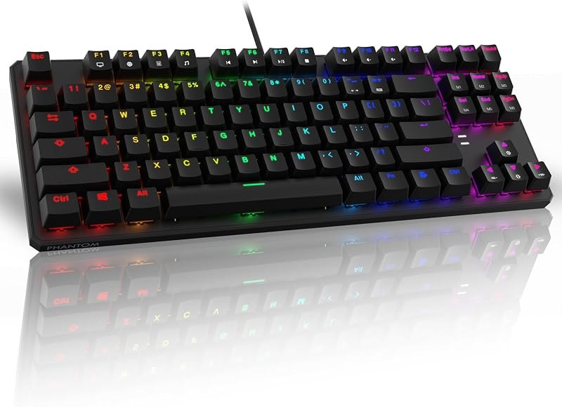 TECWARE Phantom 87 Key RGB Mechanical Gaming Keyboard — WASD only keyboard for wasd only keyboard
