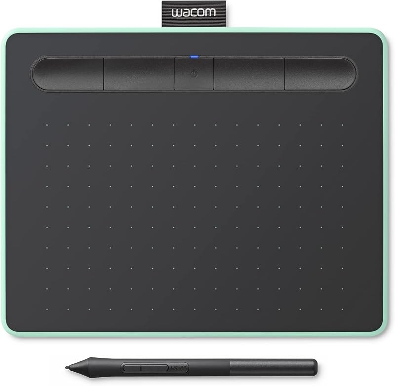Wacom Intuos Small Bluetooth Graphics Drawing Tablet, Portable for Teachers, Students and Creators, 4 Customizable