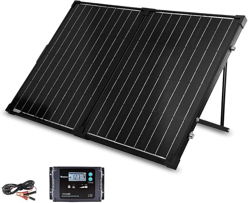 Renogy 100W Portable Solar Panel, 25% High Efficiency Solar Panel Kit with 20A Charger Controller for 12V