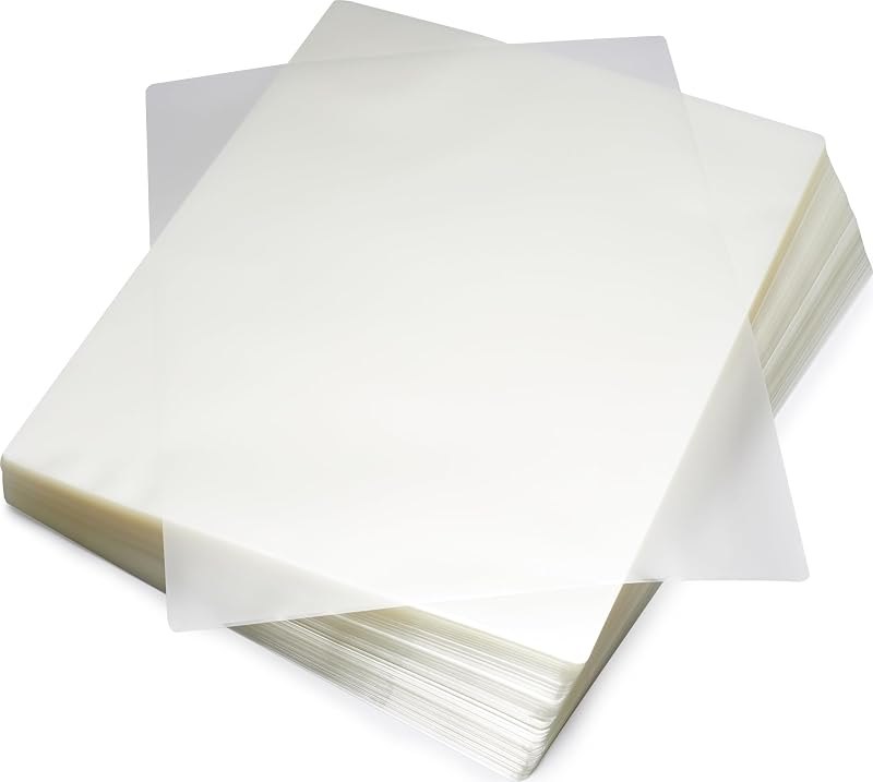 Amazon Basics Clear Thermal Laminating Sheets for Documents and Photos, 9 x 11.5-Inch, 2.8 mil, 200-Pack — printers