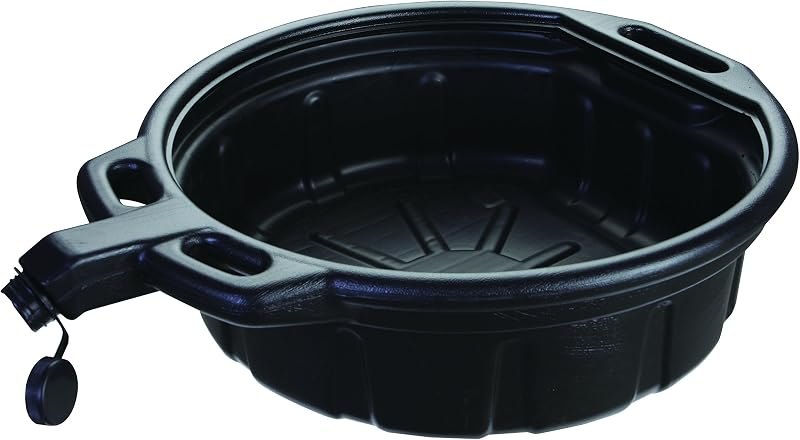 Groz 41960 4.25 Gallon Oil Drain Pan - with Spout Cap, Durable HDPE Construction, Spill-Proof Design for Auto Shops