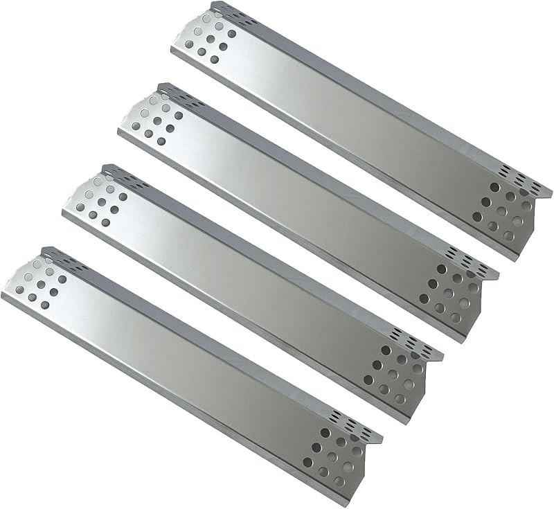 Parts DP130 (4-Pack) Stainless Steel Heat Shield 14 9/16" x 3 3/8" Replacement for Sunbeam, Nexgrill, Grill Master