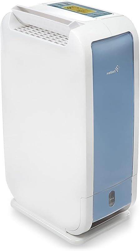 Ivation 13-Pint Small-Area Desiccant Dehumidifier Compact and Quiet - With Continuous Drain Hose for Smaller Spaces