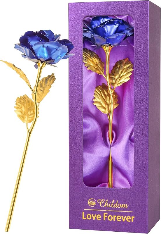 Birthday Gifts for Women Mom,Forever Blue Rose Flower For Delivery Prime,Christmas Rose Gifts For Women Mom,Purple