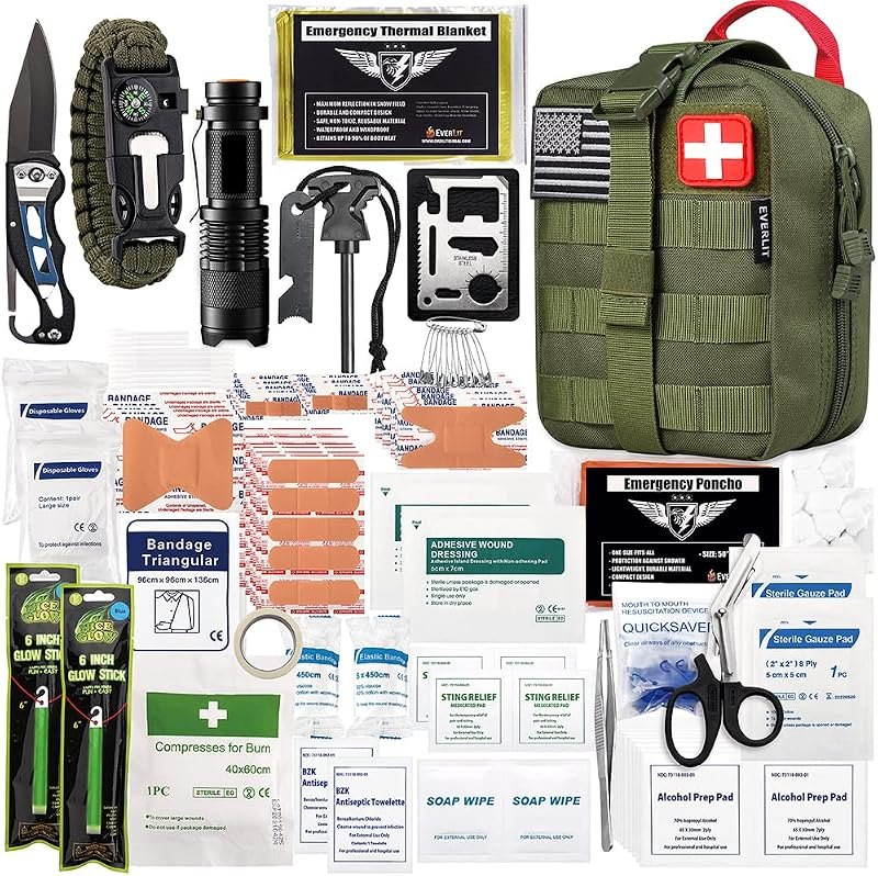 EVERLIT 250 Pcs Survival First Aid Kit — Winter Storm Emergency Kit for winter storm emergency kit