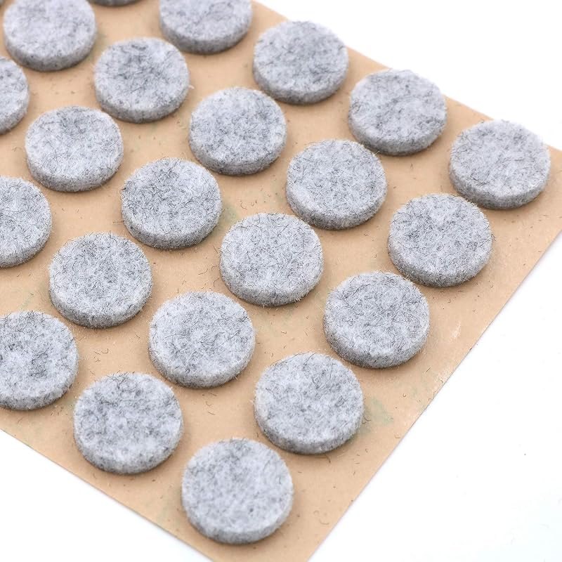 Furniture Felt Pads 3/8" (10mm) Diameter Round 3M Self Adhesive Protects Kitchen Cabinets, Drawers, Desks and