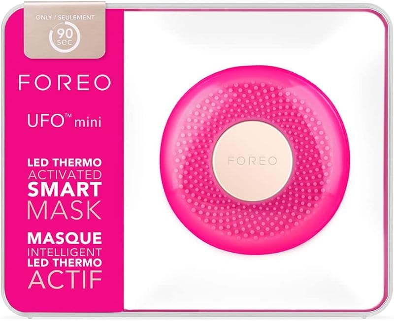 FOREO UFO mini LED Face Mask - Warming & Red Light Skincare - Fuchsia — LED face mask with app for led face mask app