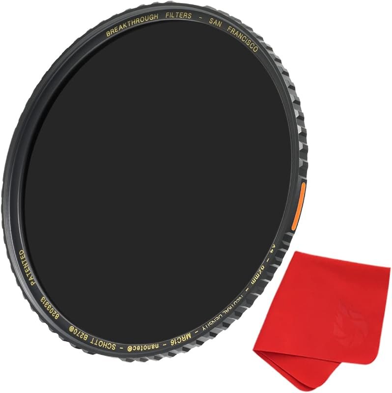 Breakthrough Photography 67mm X4 6-Stop Fixed ND Filter for Camera Lenses, Neutral Density Professional Photography