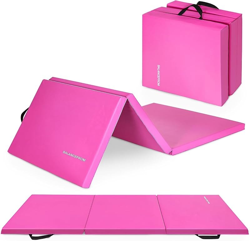 BalanceFrom All Purpose 2'x6'x2" Extra Thick High Density Anti Tear Gymnastics Gym Folding Exercise Aerobics Mats