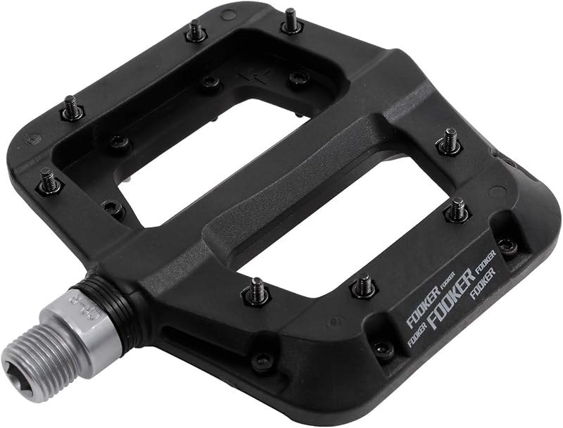 FOOKER MTB Pedals Mountain Bike Pedals 3 Bearing Non-Slip Lightweight Nylon Fiber Bicycle Platform Pedals for BMX MTB