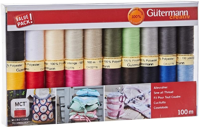 Gutermann Sewing Thread Set Basic Colours 20 Colours 100 m — sewing machine thread for sewing machine thread