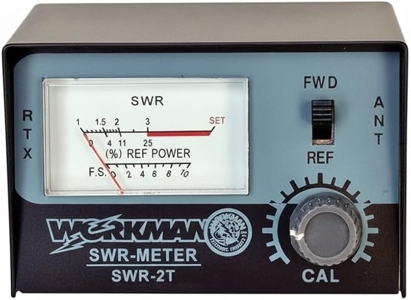 Workman SWR2T CB Radio Antenna SWR Meter - 27 MHz Standing Wave Ratio Tester — best ham antenna analyzer for ham