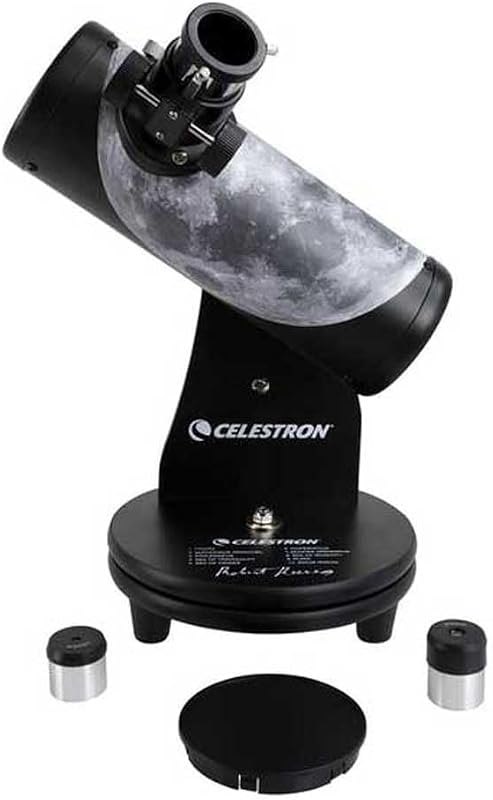 Celestron FirstScope Signature Series Moon Tabletop Dobsonian Telescope — Rocket Launch Telescope for rocket launch
