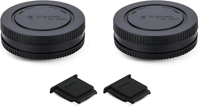 2-Pack E-Mount Body Cap & Rear Lens Cover Kit for Sony Cameras & Lenses — camera body cap for camera body cap