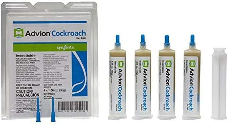 Syngenta Advion 4 Tubes and 1 Plungers, Pest Control Insecticide Bait Gel — roach gel bait for roach gel bait