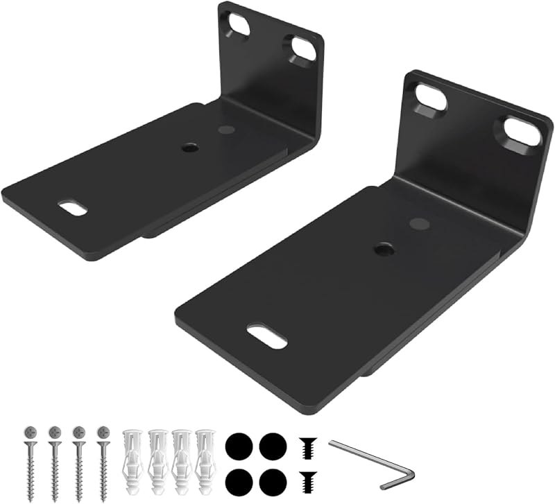 Sound Bass Adjustable Soundbar Wall Mount for Bose Sound Bar, Black, Pair
