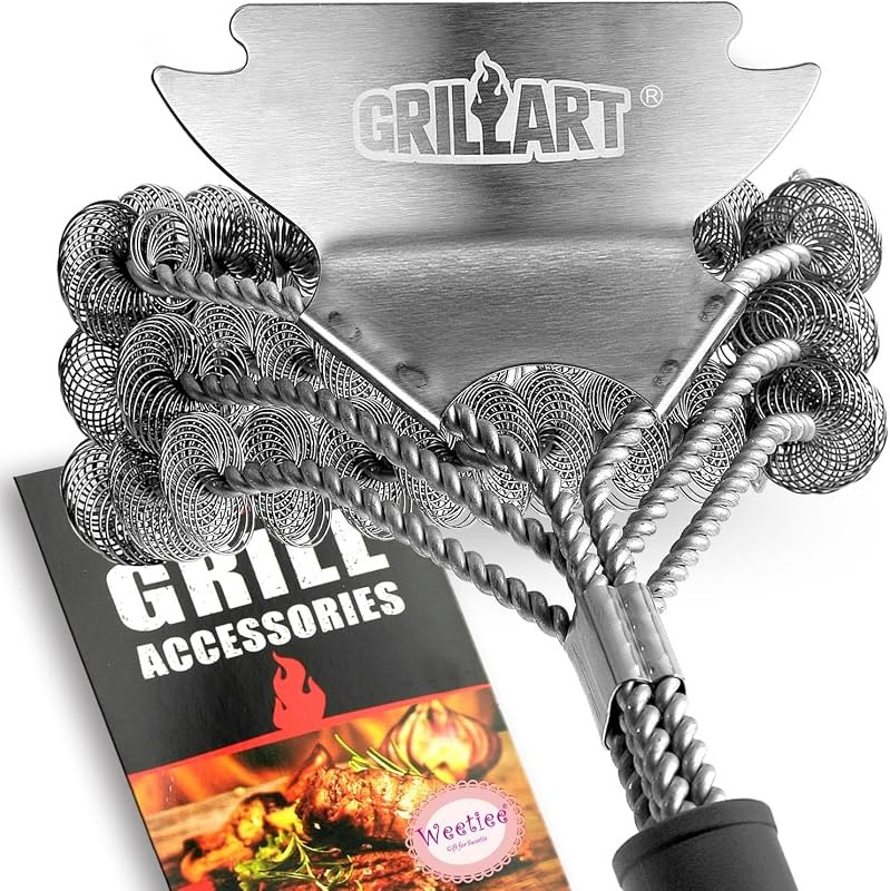 Grill Brush and Scraper Bristle Free — grill grate cleaner for grill grate cleaner