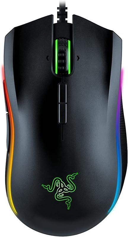 Mamba Elite Wired Gaming Mouse: 16,000 DPI Optical Sensor - Chroma RGB Lighting - 9 Programmable Buttons - Mechanical