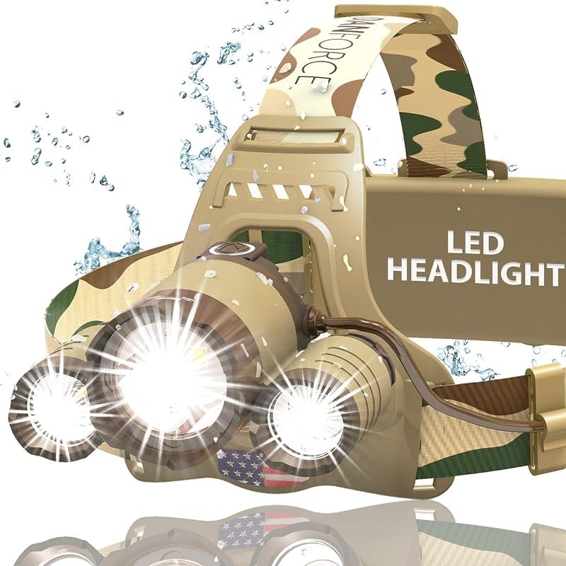 Headlamp. USB Rechargeable LED Head Lamp. Ultra Bright LUMINUS 1080 Lumen Headlamp Flashlight + Red Light. HeadLamps