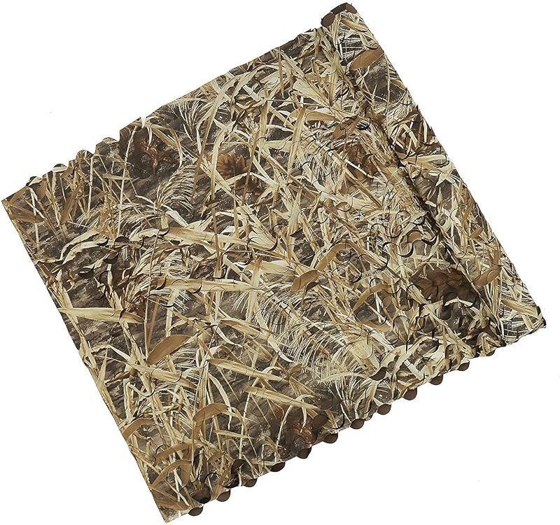 AUSCAMOTEK 300D Durable Camo Netting for Duck Hunting Blinds Brown 5ft×10ft/5ft×13ft/5ft×20ft — duck boat blind for