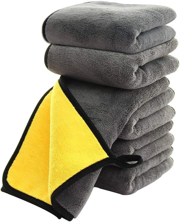 SOFTBATFY Ultrasoft, Large, Thick and Quick Drying Car Microfiber Cleaning Towel 800GSM Polishing Waxing Auto
