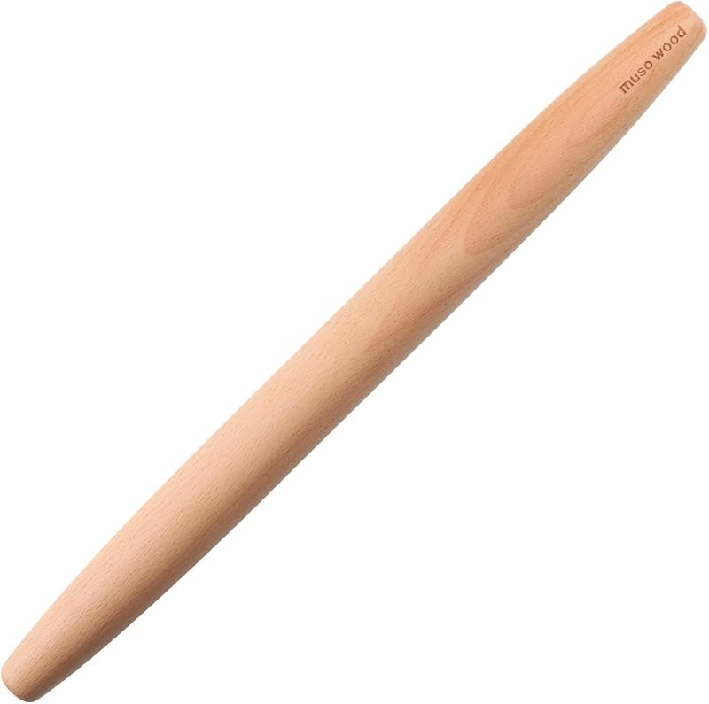 muso wood Wooden Rolling Pin for Baking, Beech Wood Tapered Rolling Pin — copper rolling pin for copper rolling pin