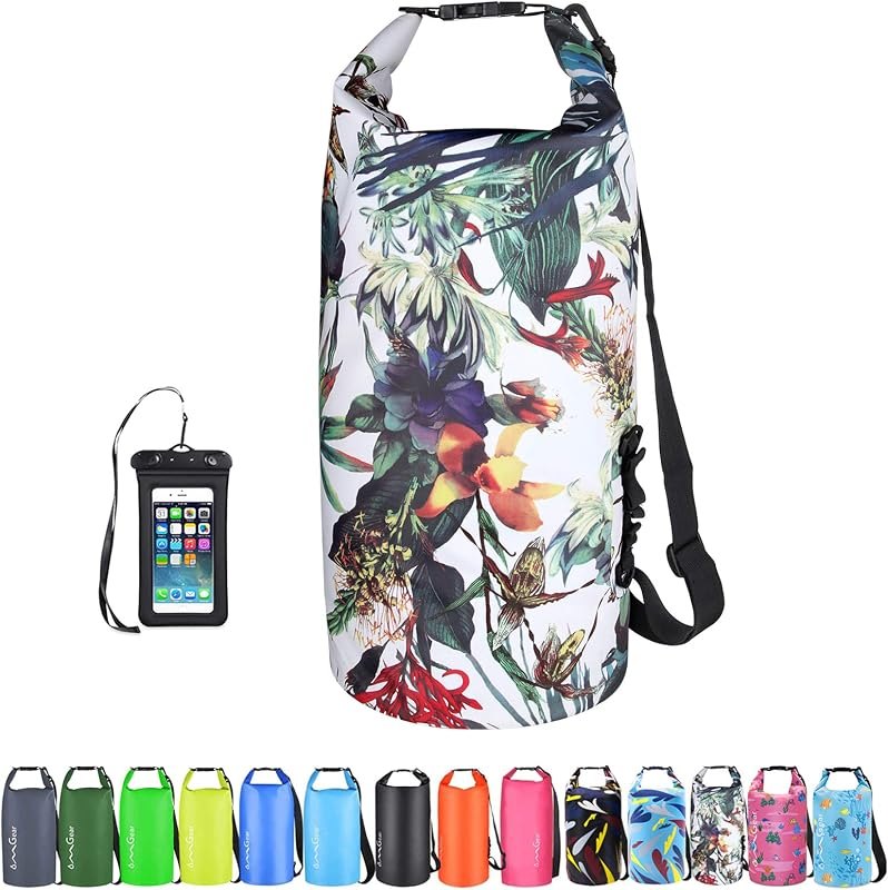 OMGear Waterproof Dry Bag Backpack Phone Pouch 40L/30L/20L/10L/5L Floating Dry Sack for Kayaking Boating Outdoors