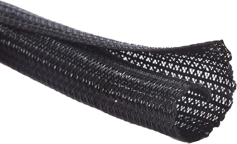 Alex Tech 25ft - 1/4 inch Cord Protector Wire Loom Tubing Cable Sleeve Split Sleeving for USB Cable Power Cord Audio