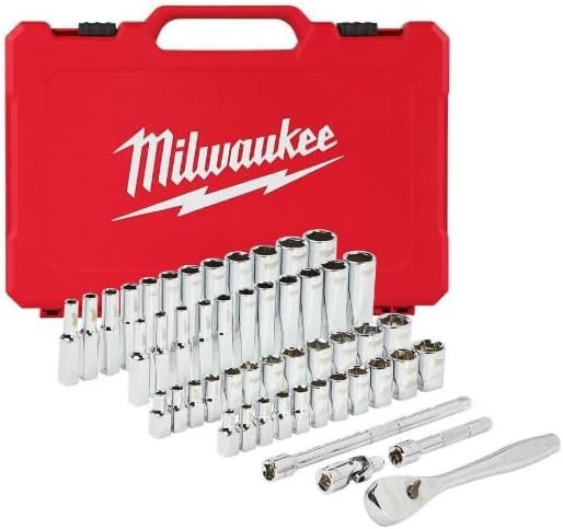 Milwaukee Electric Tools MLW48-22-9004 1/4In Ratchet & Socket Set - SAE & Metric — best ratchet wrench set for ratchet
