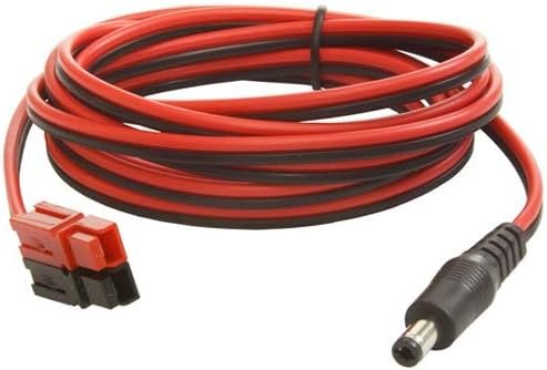 Valley Enterprises 2.5mm x 5.5mm Straight DC Male Power Plug with Anderson Power Connectors, 18 Gauge Wire, Length 6