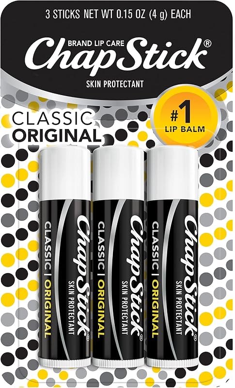 ChapStick Classic Original Lip Balm Tubes, Lip Care - 0.15 Oz (Pack of 3) — best spf lip balm for spf lip balm