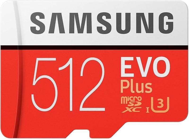 EVO Plus 512 GB microSDXC UHS-I U3 100 MB/s Full HD & 4K UHD Memory Card with Adapter (MB-MC512GA) — Samsung EVO for