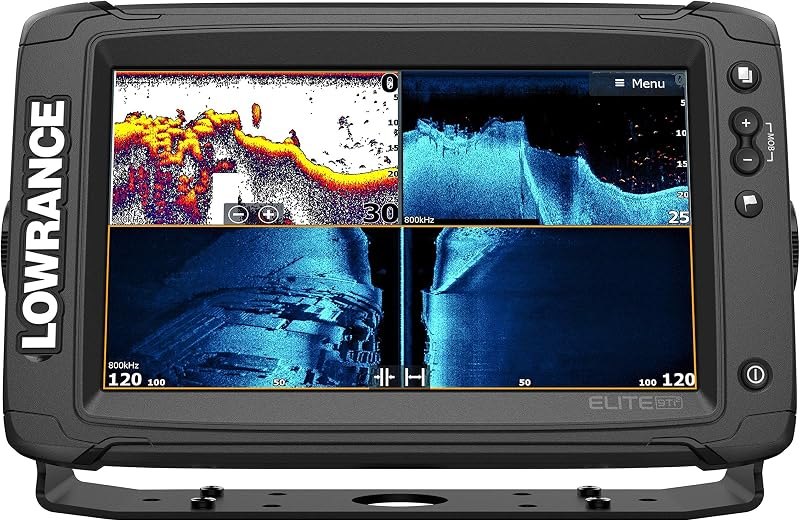 Elite-9 Ti2-9-inch Fish Finder Active Imaging 3-in-1Transducer, Wireless Networking, Real-Time Map Creation Preloaded