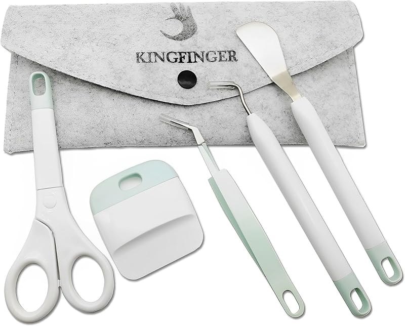 KINGFINGER 5PCS Scrapbooking Tools Set, Essential Tools and Accessories for Weeding, Cutting, and Crafting, Includes