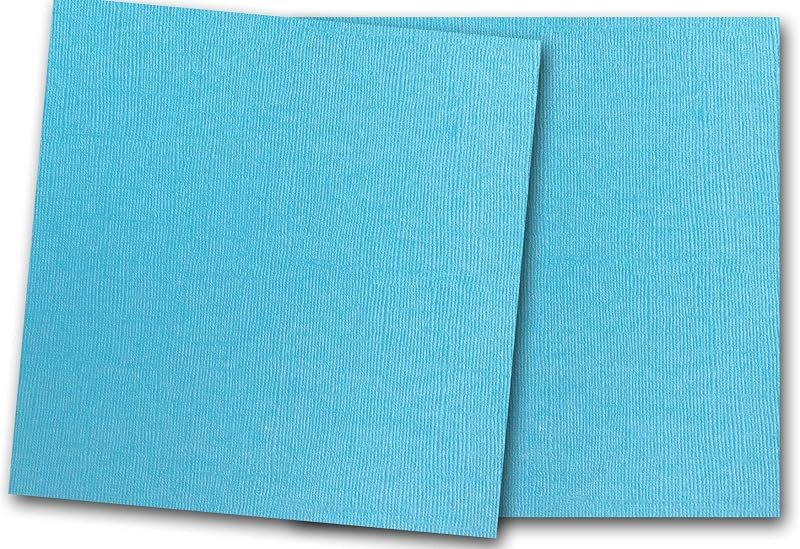 Premium Pearlized Metallic Textured Splash Blue Card Stock 20 Sheets - Matches Martha Stewart Splash - Great for
