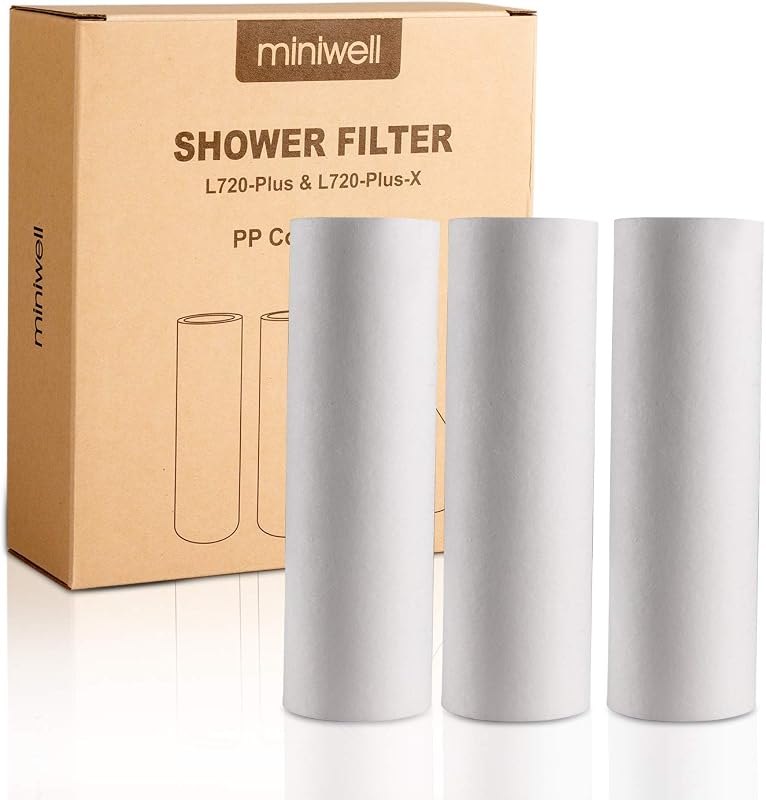 Replacements for miniwell Shower Filter 720-Plus, Shower Head Filter with Double Filters, Remove 99% Chlorine (Z