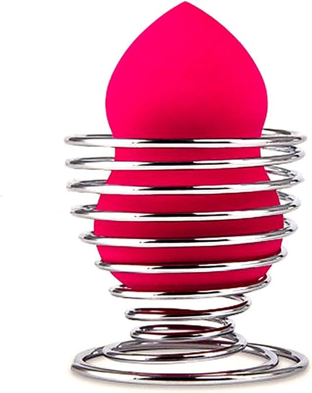 Beauty Makeup Sponge Blender Holder Silver Makeup Sponge Holder Drying Stand Egg Powder Puff Sponge Support Display
