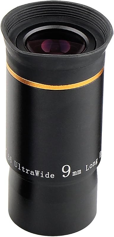SVBONY Telescope Eyepiece, 9mm Gold Line Eyepiece 66° Ultra Wide Angle Lens — planetary nebula eyepiece for planetary