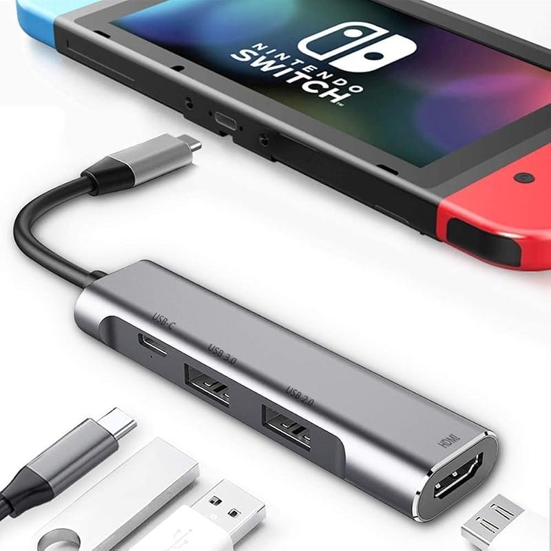 4 in 1 Switch Dock for Nintendo Switch 2/1/OLED — switch hdmi adapter for switch hdmi adapter