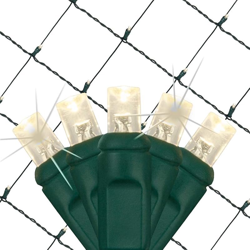 Wintergreen SoftTwinkle Pulsing Net Lights, Outdoor Twinkling Christmas Lights, Green Wire - 70 Lights, 4' x 6' Net