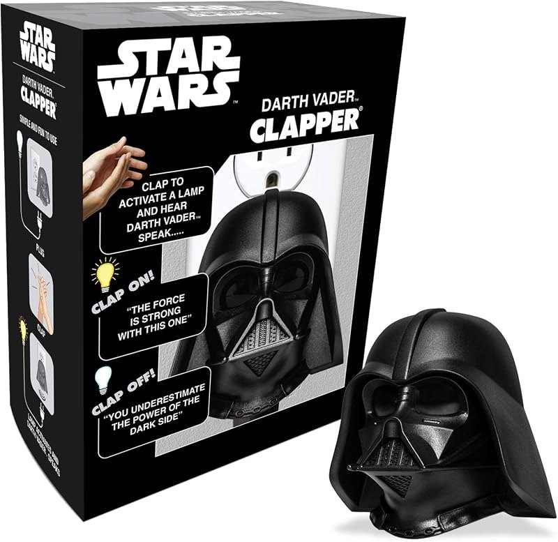 Star Wars Talking Darth Vader Clapper - Wireless Sound Activated On/Off Light Switch, Clap Detection, Perfect for