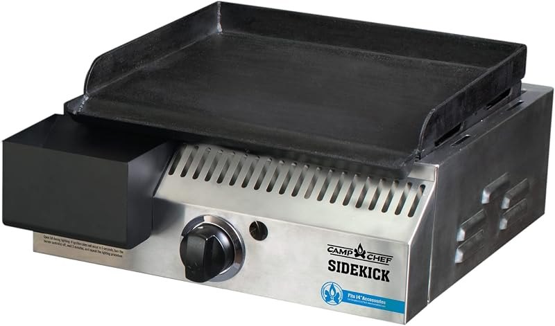 Camp Chef Sidekick Grill Accessory, 28,000 BTU, Flat Top — cast iron grill pan for cast iron grill pan