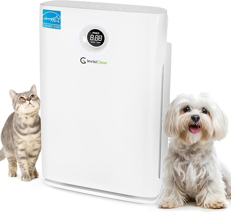 InvisiClean Claro Air Purifier for Home Allergies & Pets — Portable Air Purifier for portable air purifier
