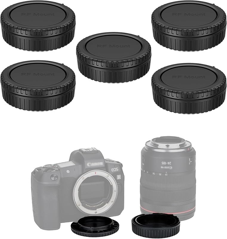 JJC Rear Lens Cap & Body Cap Cover for Canon RF Mount Cameras, 5-Pack — cameras lens cap for cameras lens cap